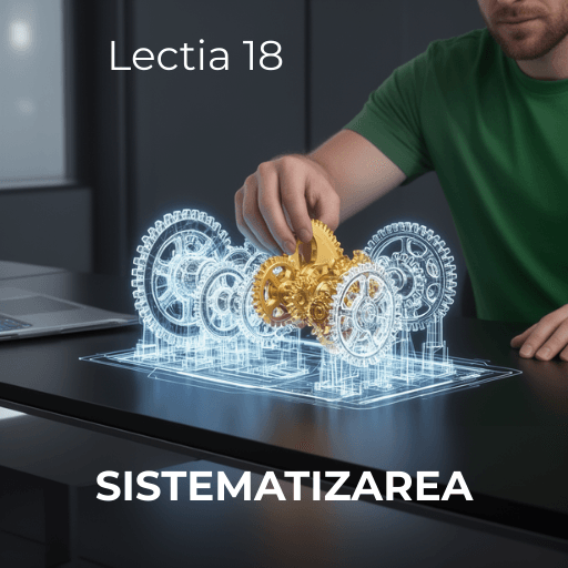 Sistem de roți dințate reprezentând o afacere sistematizată și scalabilă.