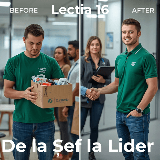 Lecția 16 Euro Agency - Evoluția lui Alex Curățenie Verde. Trecerea de la micro-management la numirea unui Team Leader (Maria) pentru a se ocupa de dezvoltarea afacerii.